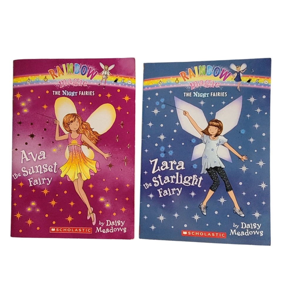 💗 (2) RAINBOW MAGIC The Night Fairy Books #1 & #3 Ava Zara